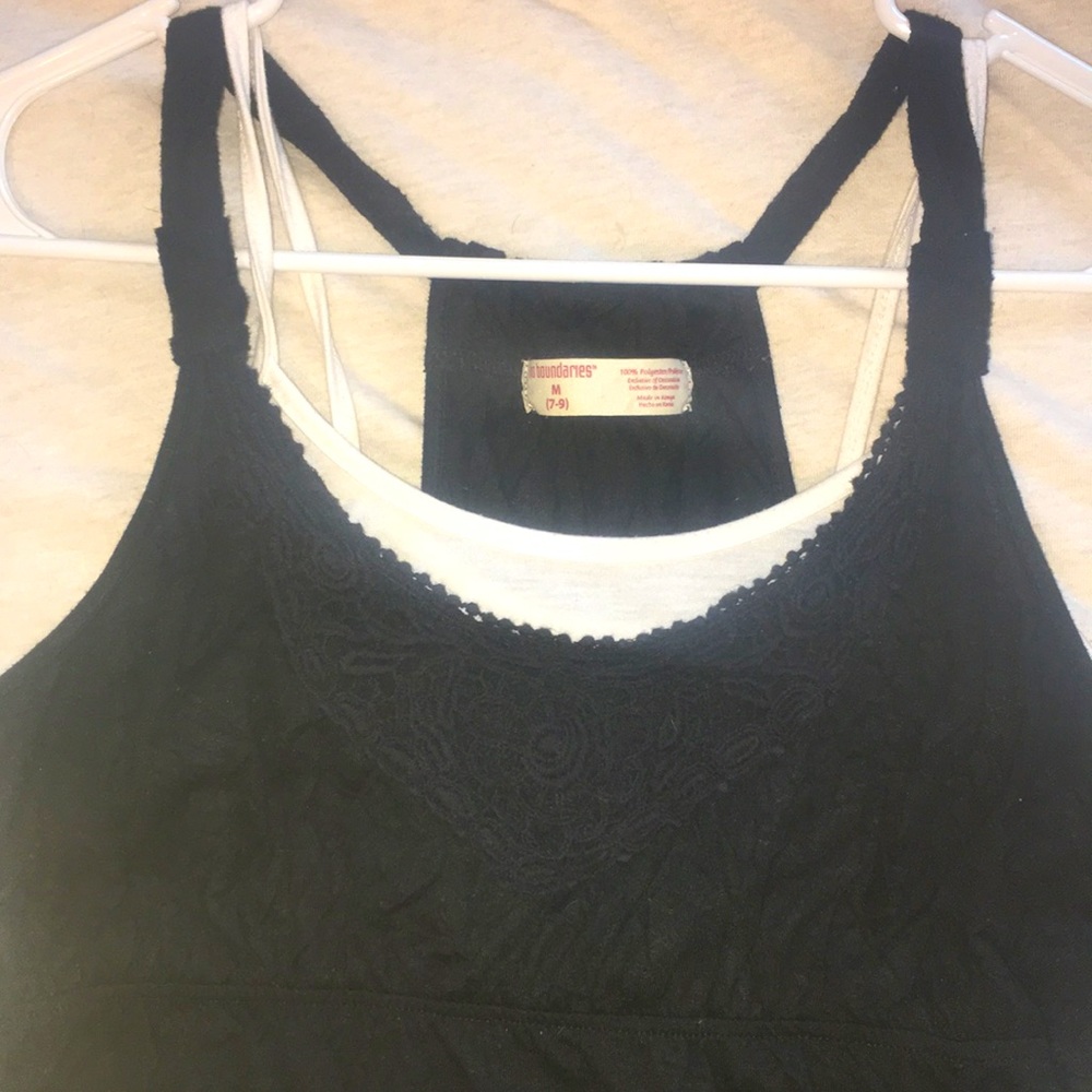 Black tank with white under shirt. - Picture 2 of 6
